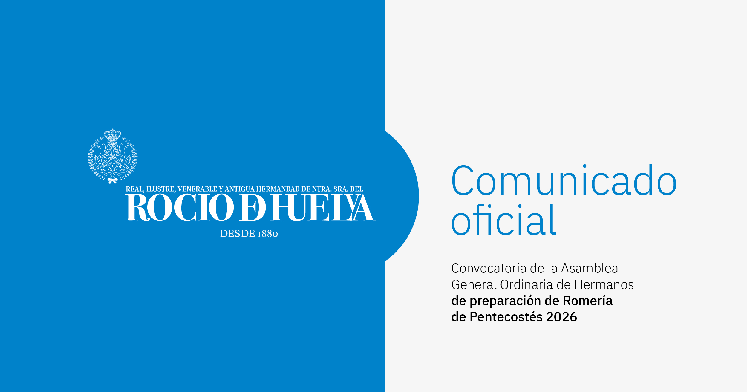 Convocatoria Asamblea Hermandad del Rocío de Huelva 2026 Romería de Pentecostés